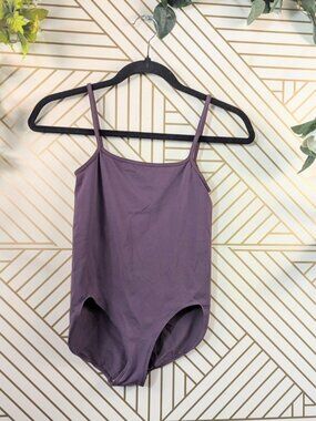 GILDAMARY SEAMLESS Women's Purple Stretch One Piece Bodysuit Sleeveless VTG SZ M